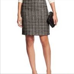 Women's Gray and black Tweed Pencil Skirt